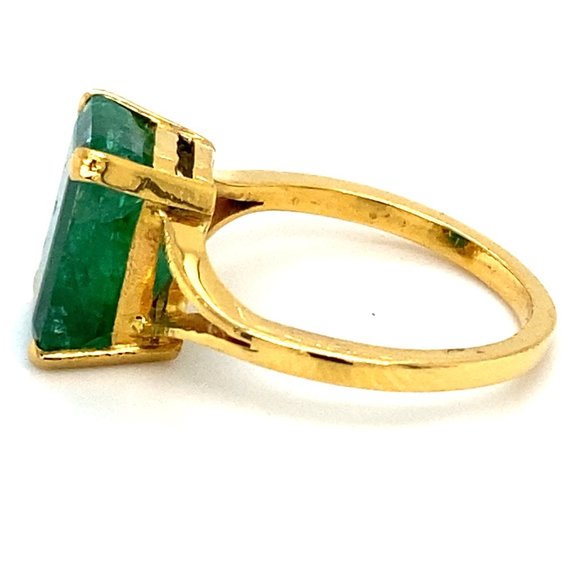 GIA Certified Emerald 5.52ct Solid 22K Gold Ring - Picture 5 of 7